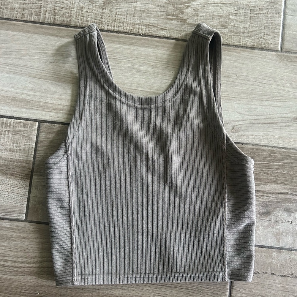 Lululemon Gray Ribbed Tank Top